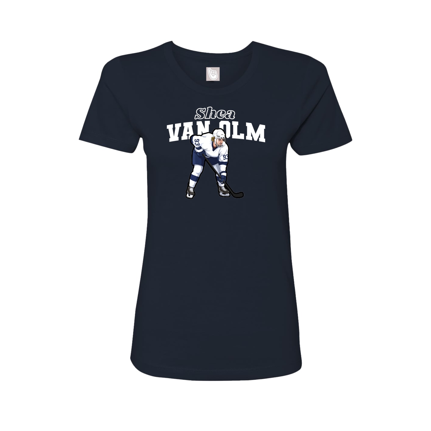 Fitted Women's Tee — Name Arch in Navy