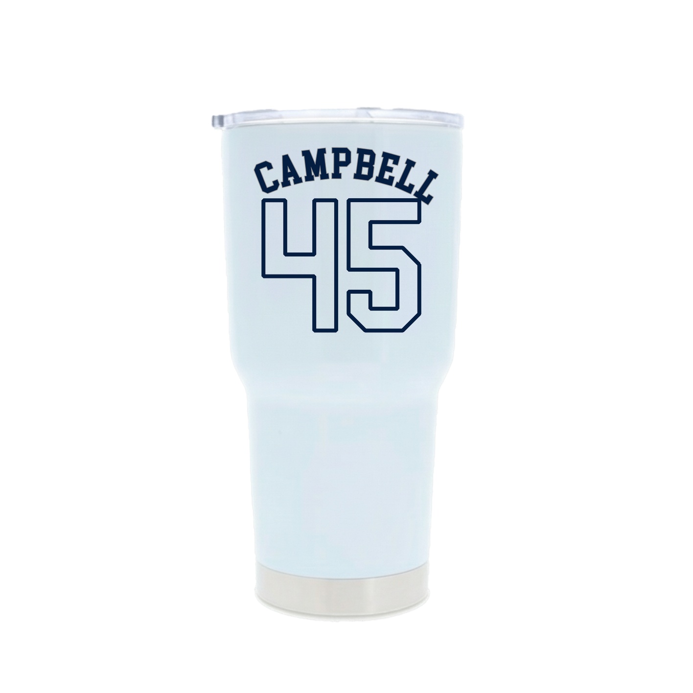 30oz Stainless Steel Tumbler — Shirsey Arch in White