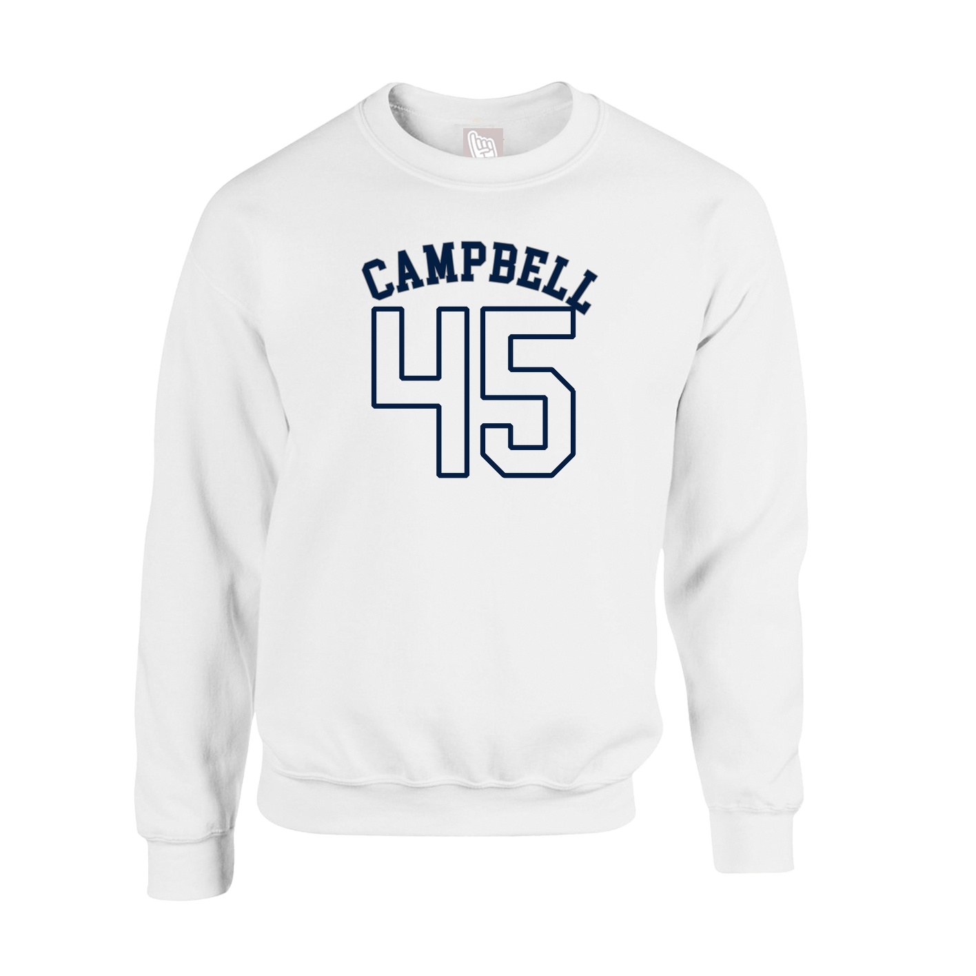 Fleece Crew — Shirsey Arch in White