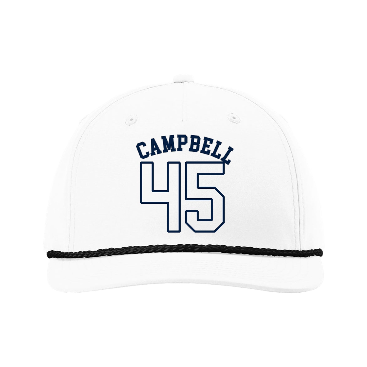 Five-Panel Classic Rope Cap — Shirsey Arch in White