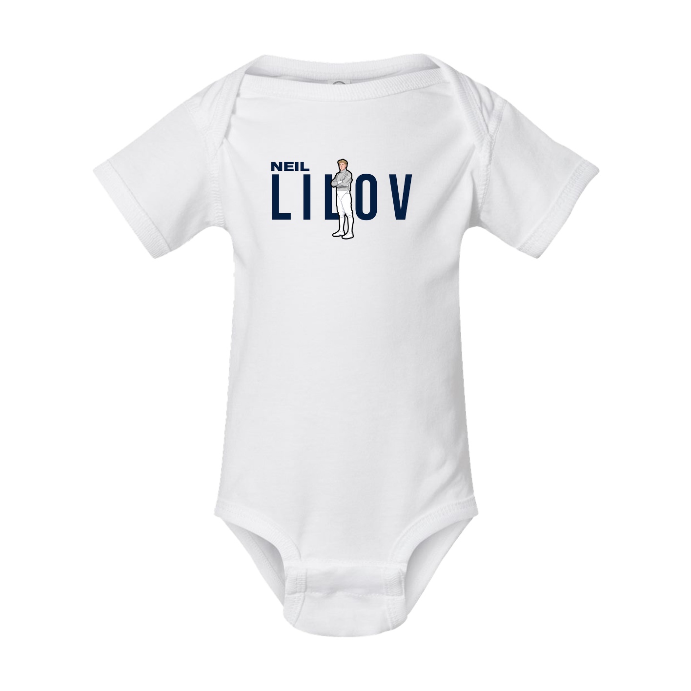 Baby Onesie — Player Name in White