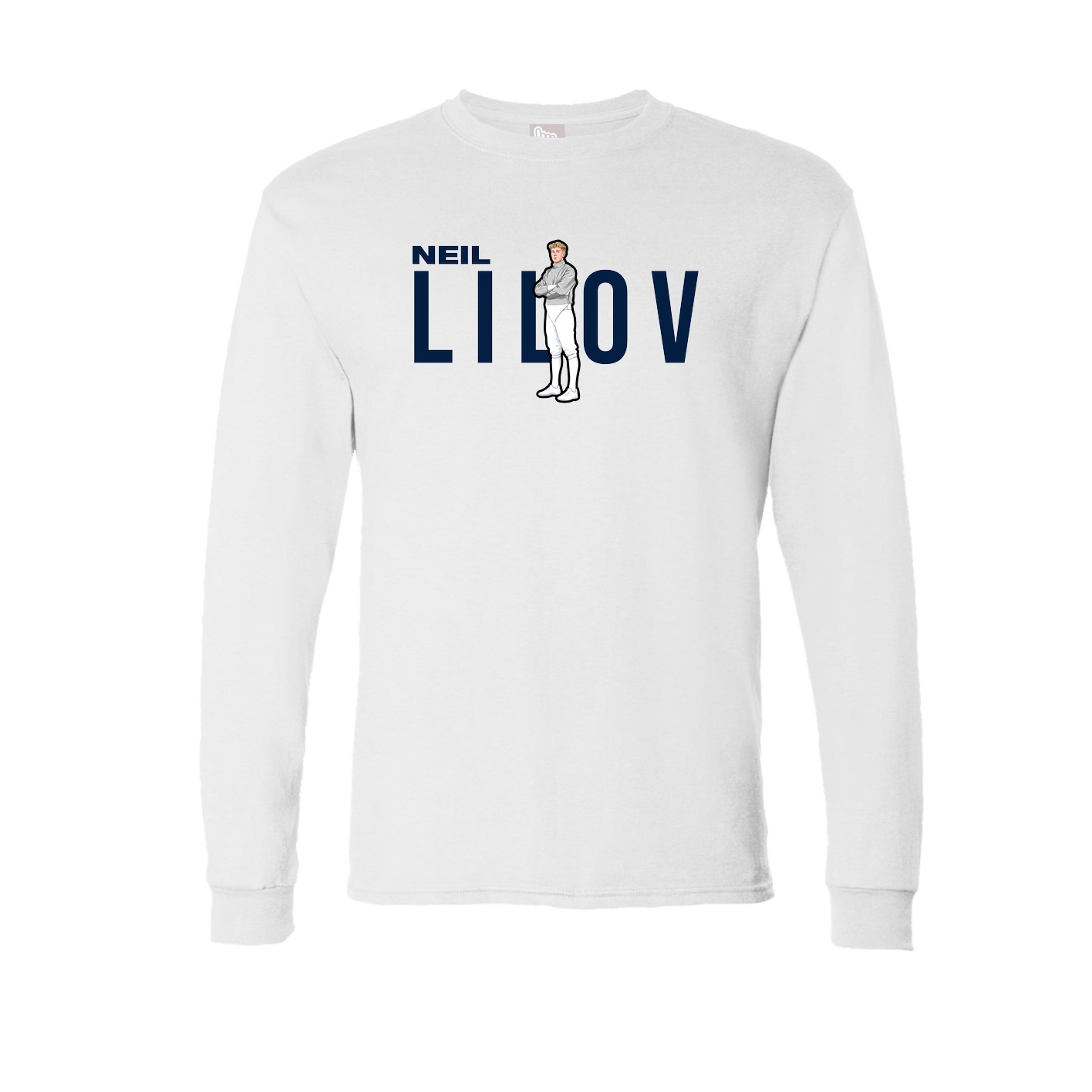 Long Sleeve Tee — Player Name in White