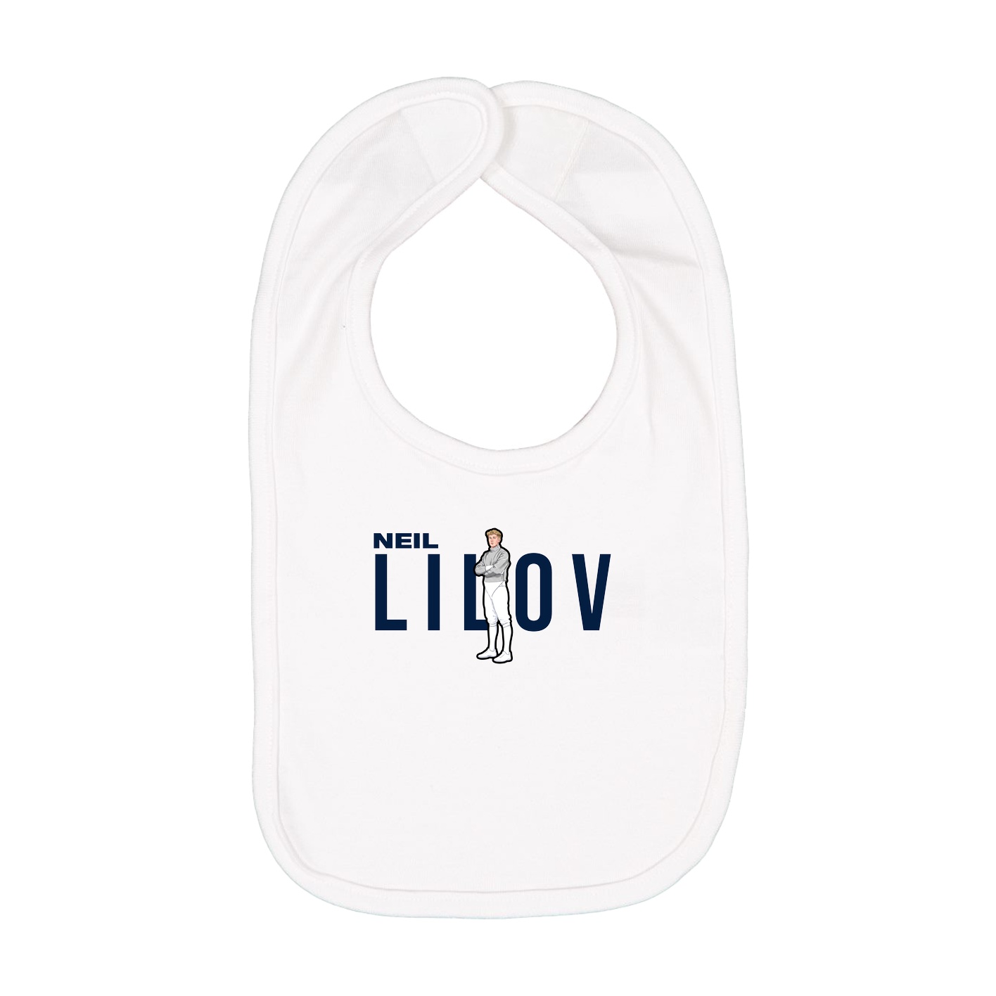 Infant Bib — Player Name in White