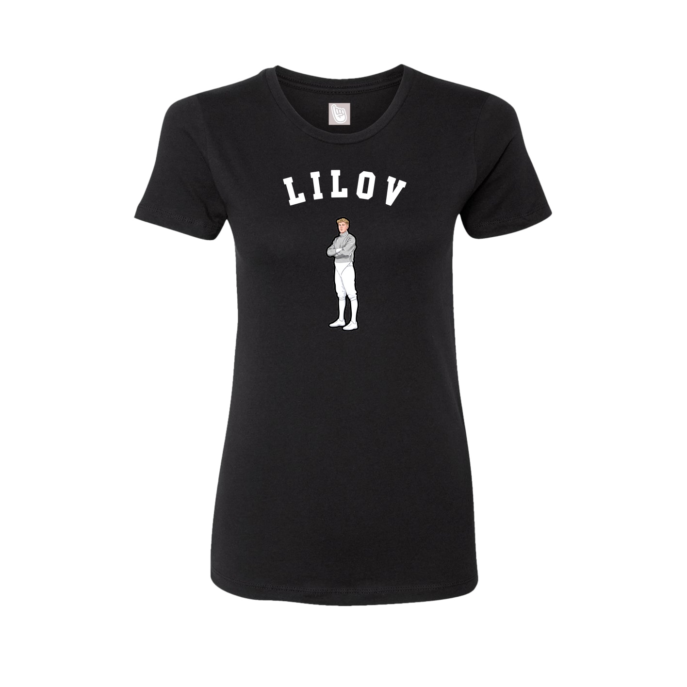 Fitted Women's Tee — Shirsey Arch in Black