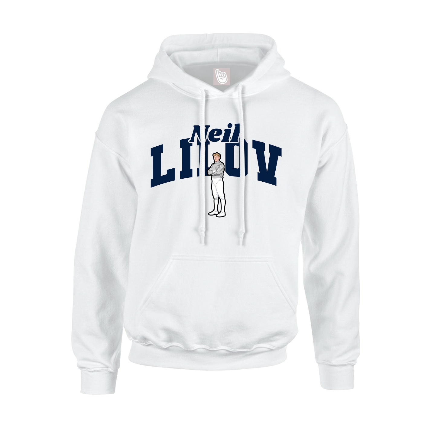 Youth Hoodie — Signature Arch in White