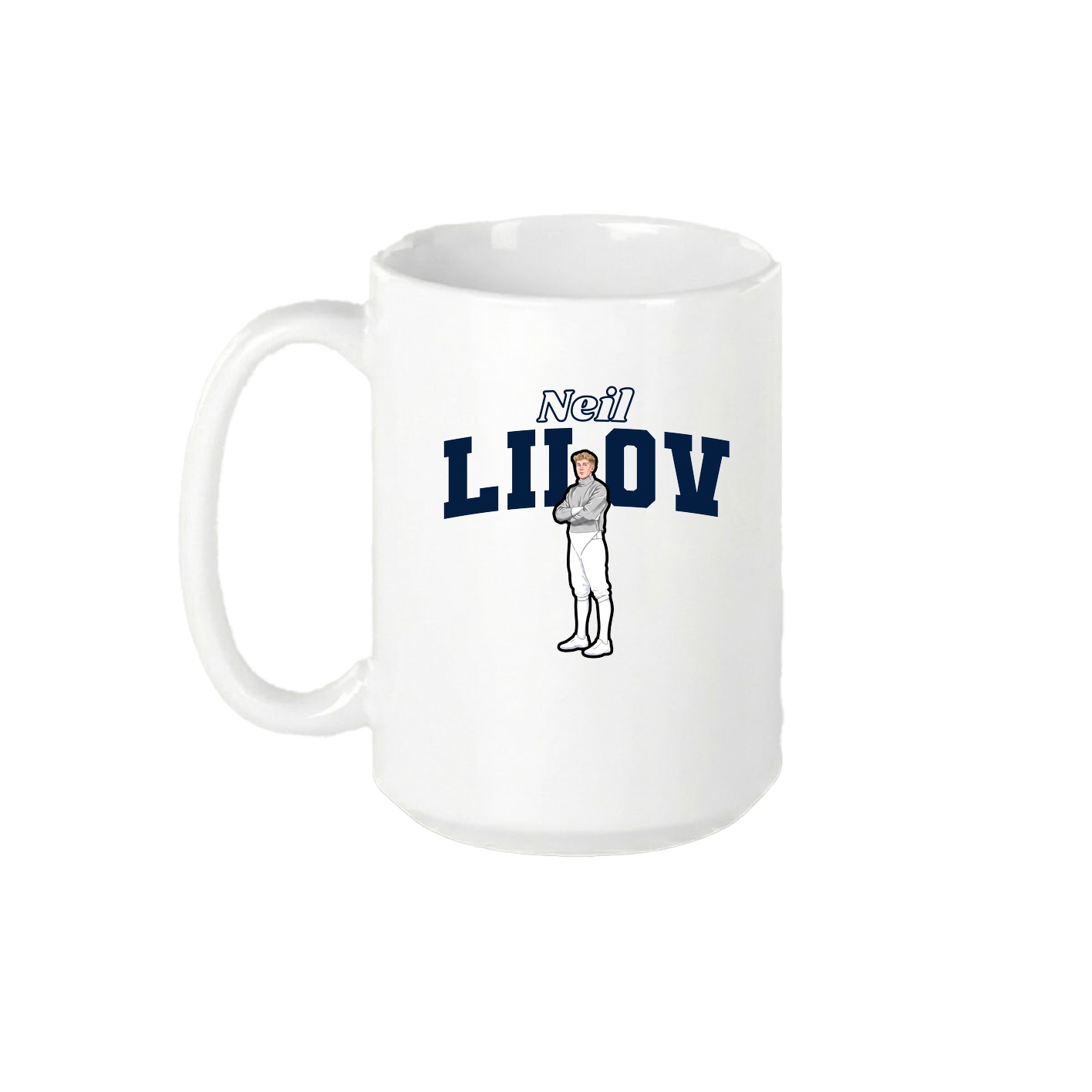 15oz Coffee Mug — Name Arch in White