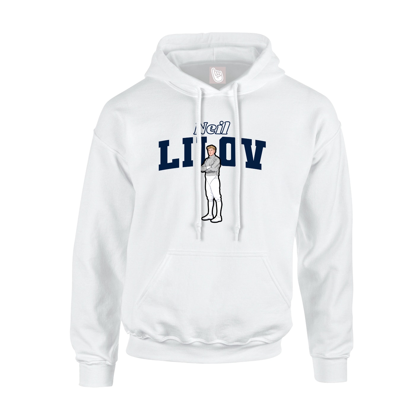 Hoodie — Name Arch in White