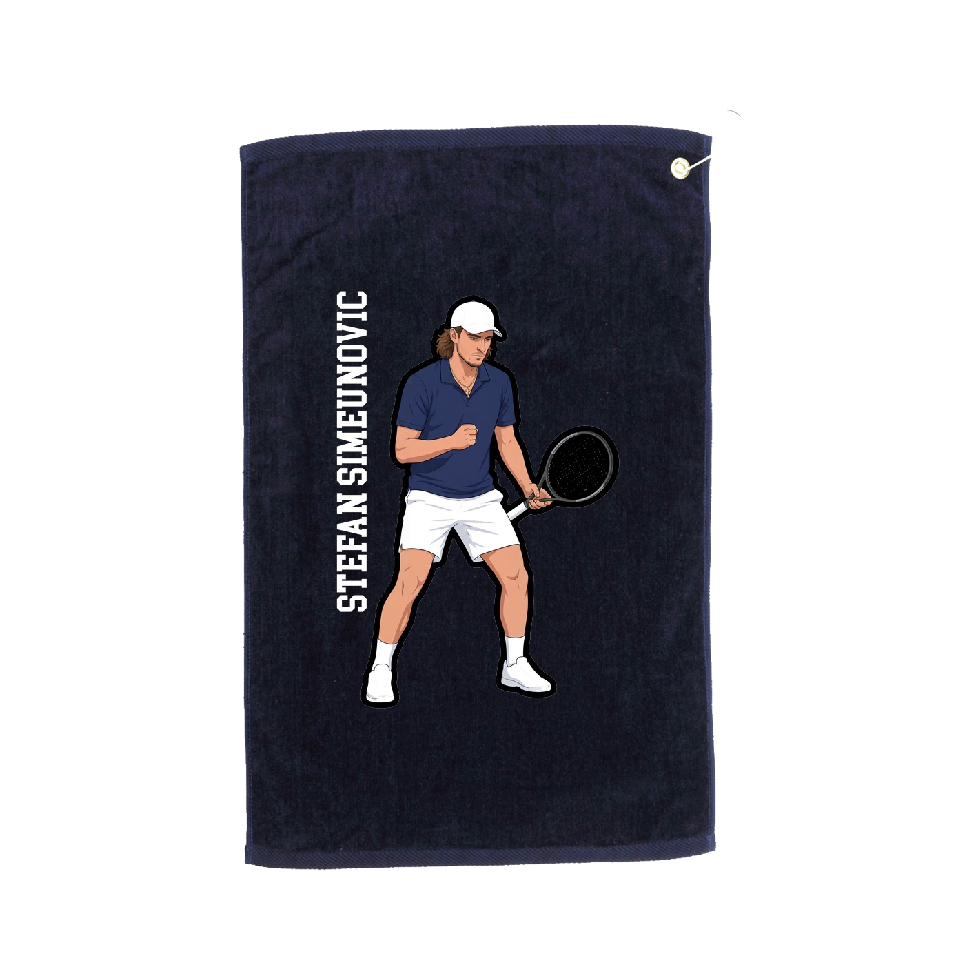 Golf Towel — Name Vertical in Navy