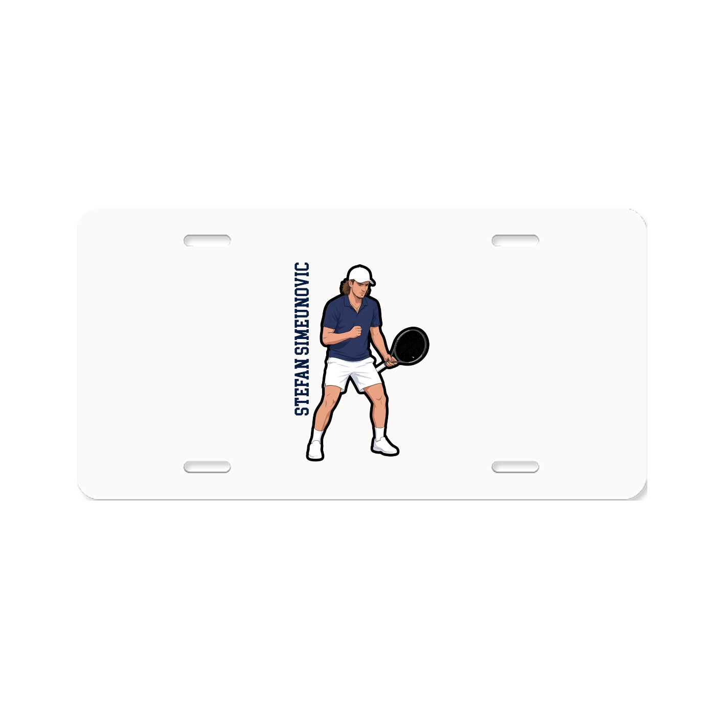 License Plate — Name Vertical in Classic