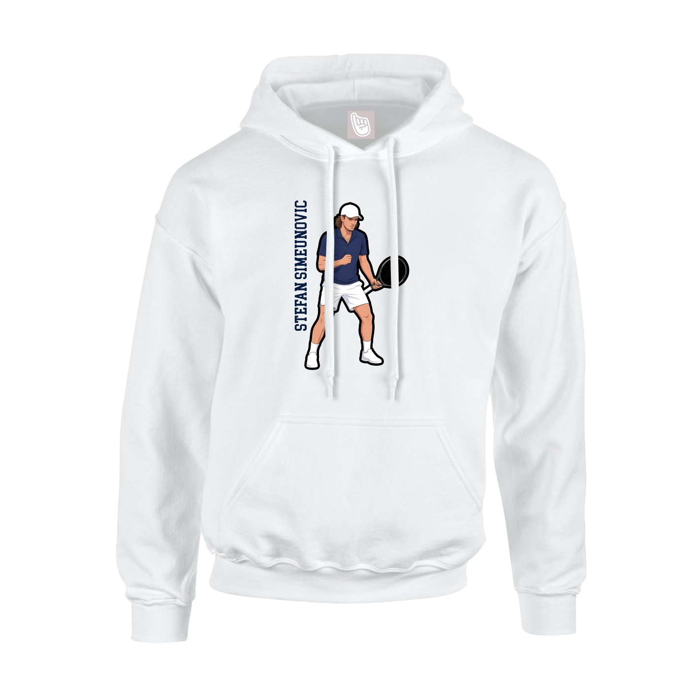 Hoodie — Name Vertical in White