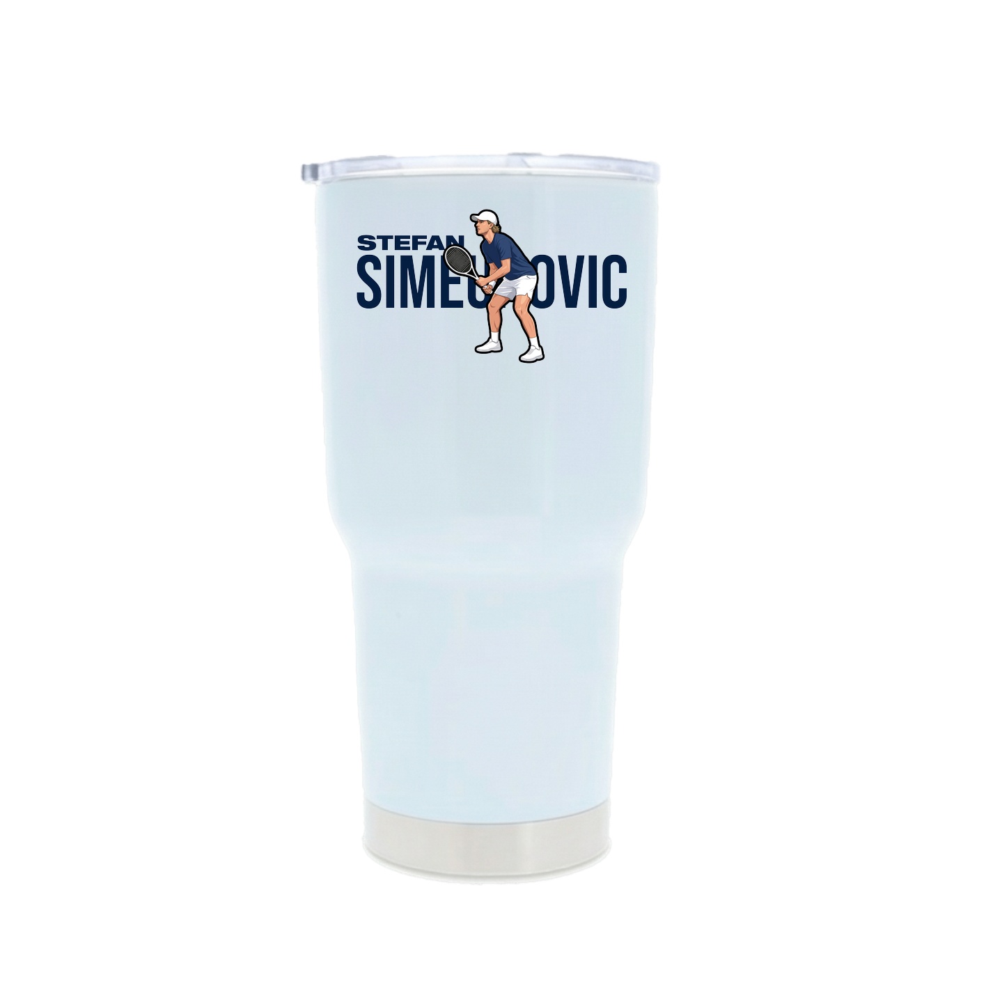 30oz Stainless Steel Tumbler — Player Name in White