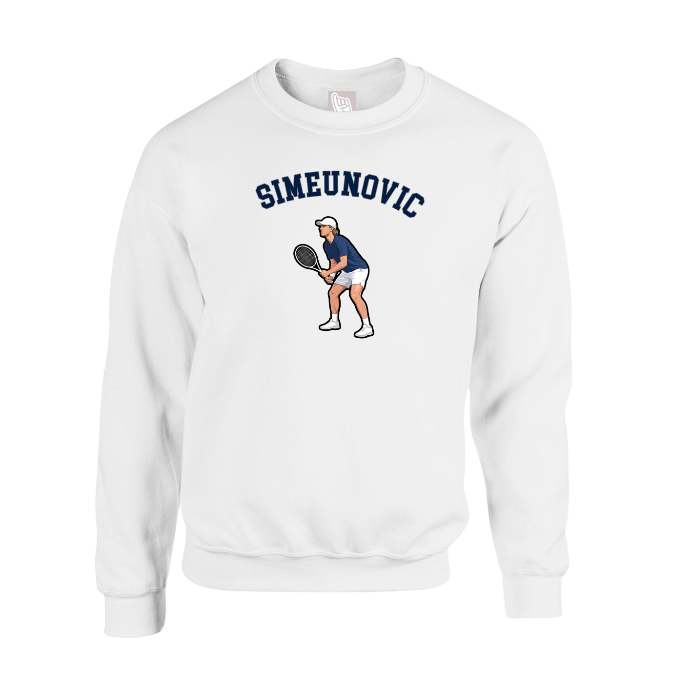 Fleece Crew — Shirsey Arch in White