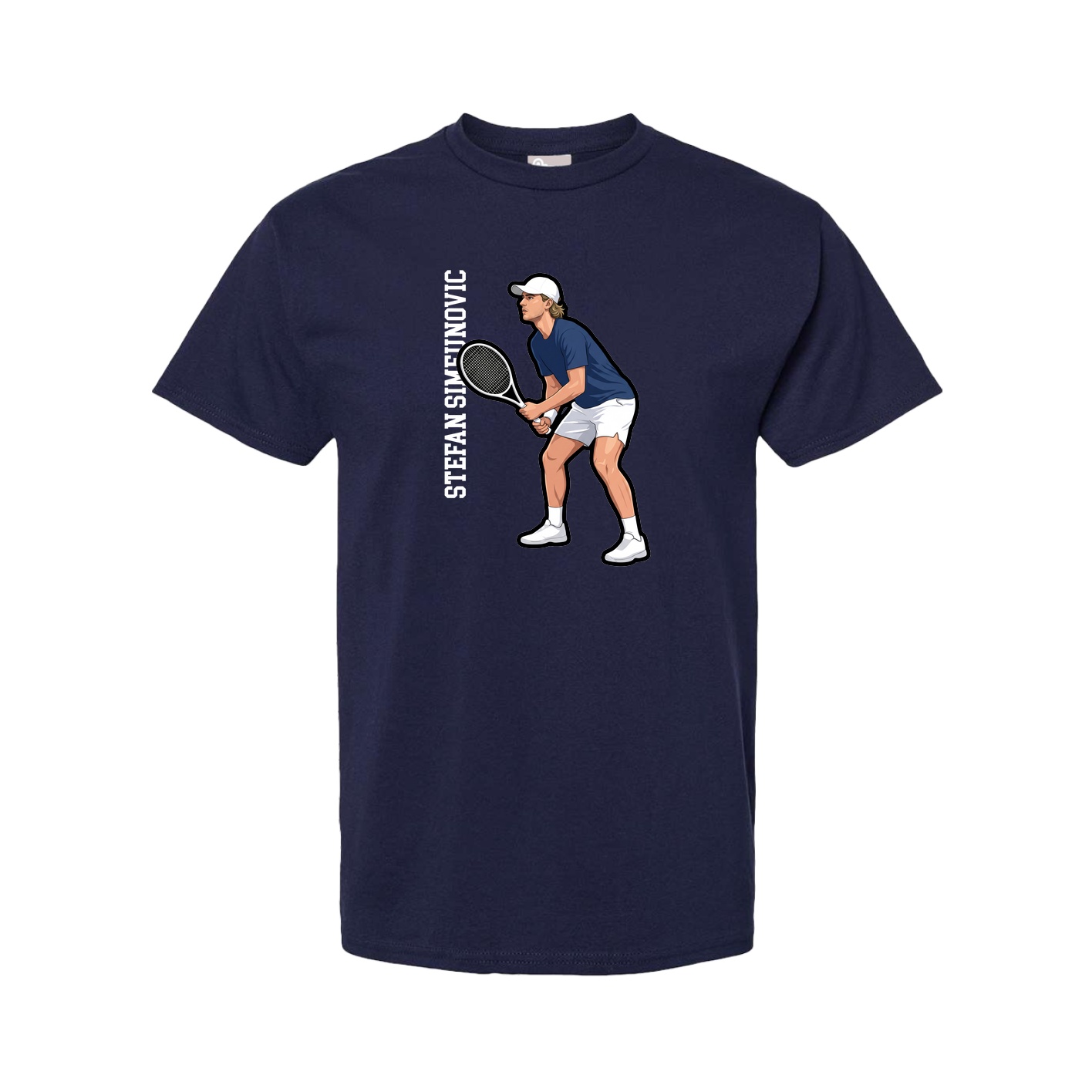 Youth Tee — Name Vertical in Navy