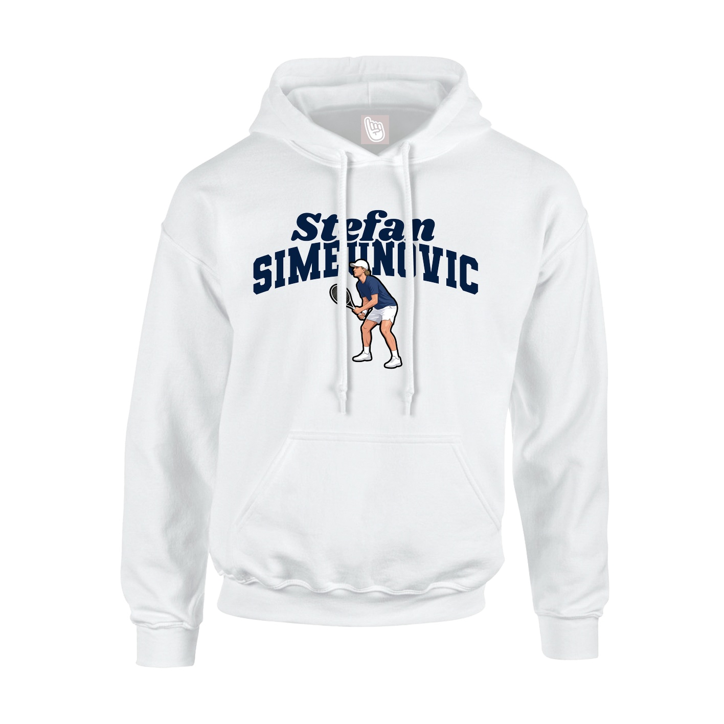 Youth Hoodie — Signature Arch in White