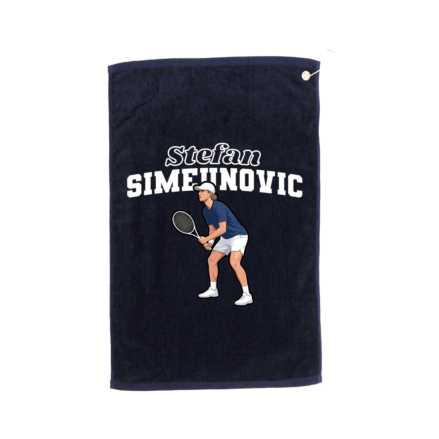 Golf Towel — Name Arch in Navy