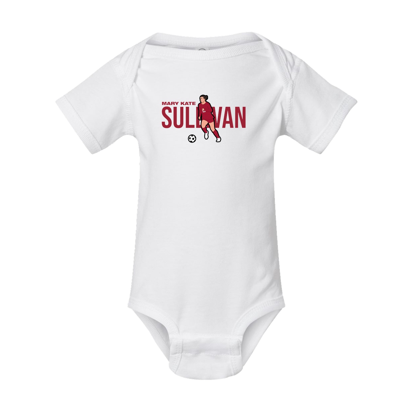 Baby Onesie — Player Name in White