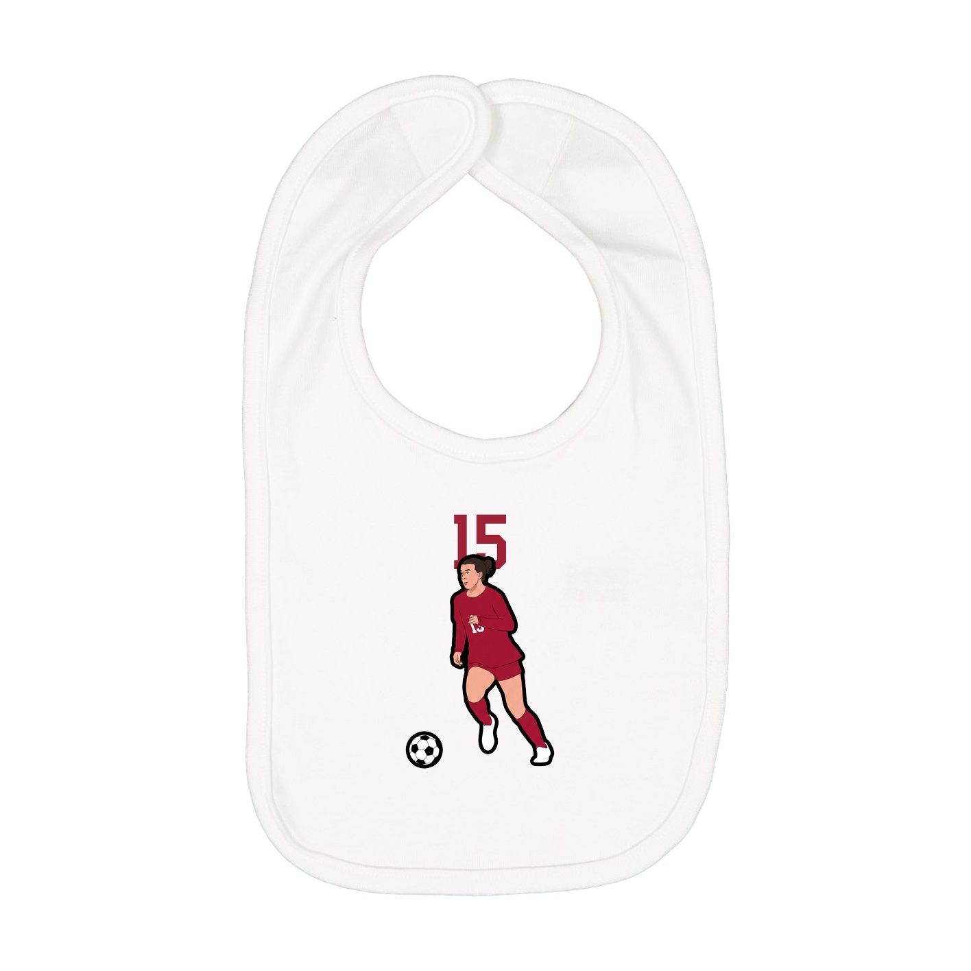 Infant Bib — Number Top in White