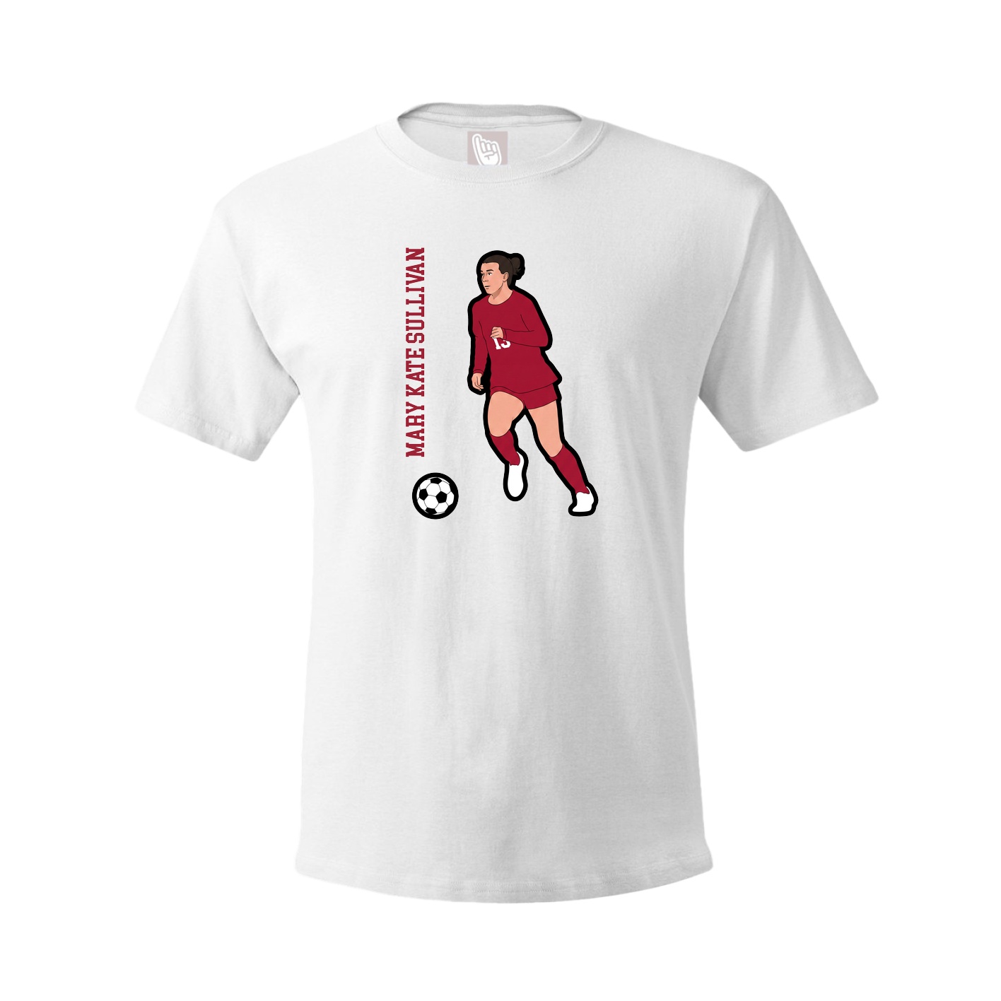 Youth Tee — Name Vertical in White