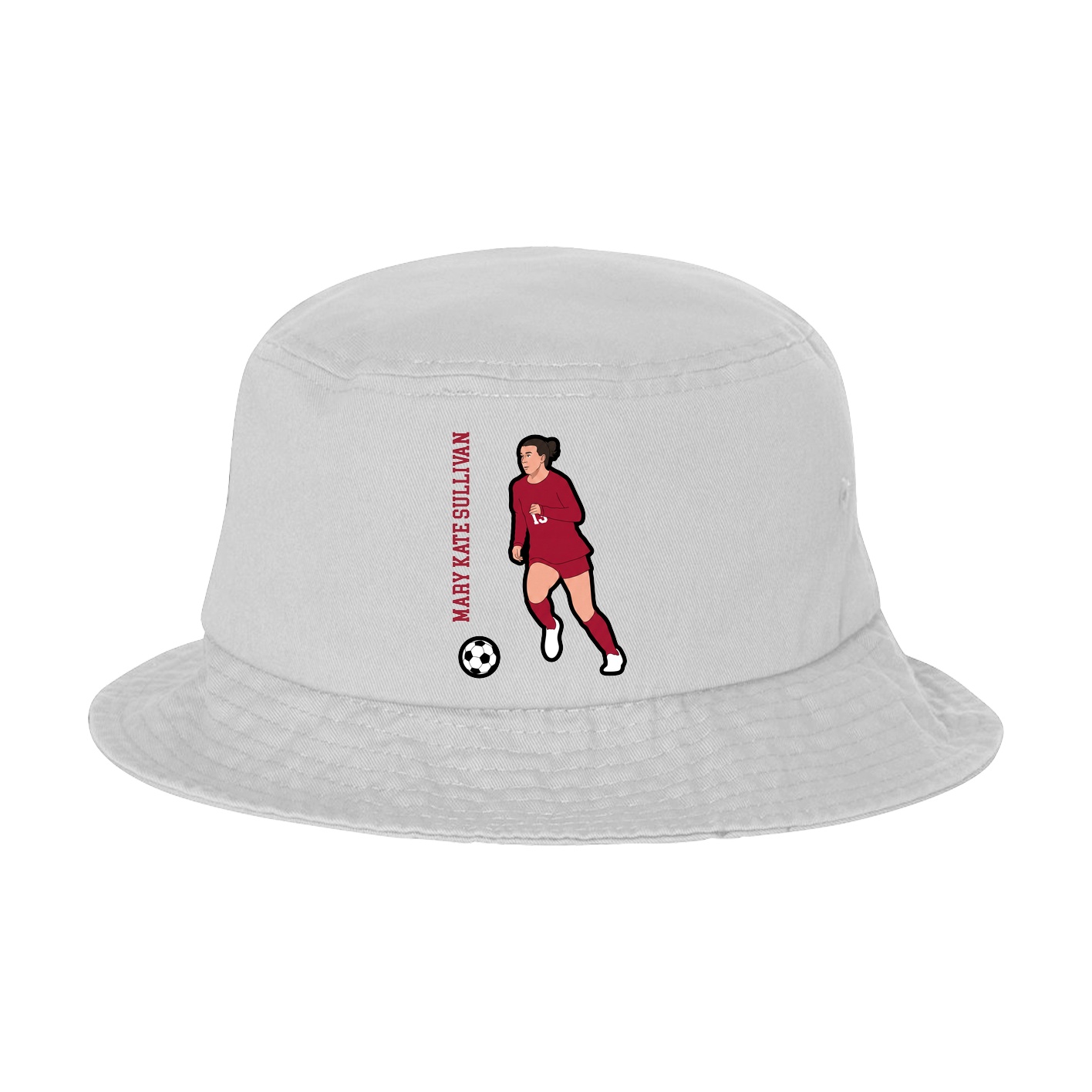 Bucket Cap — Name Vertical in White