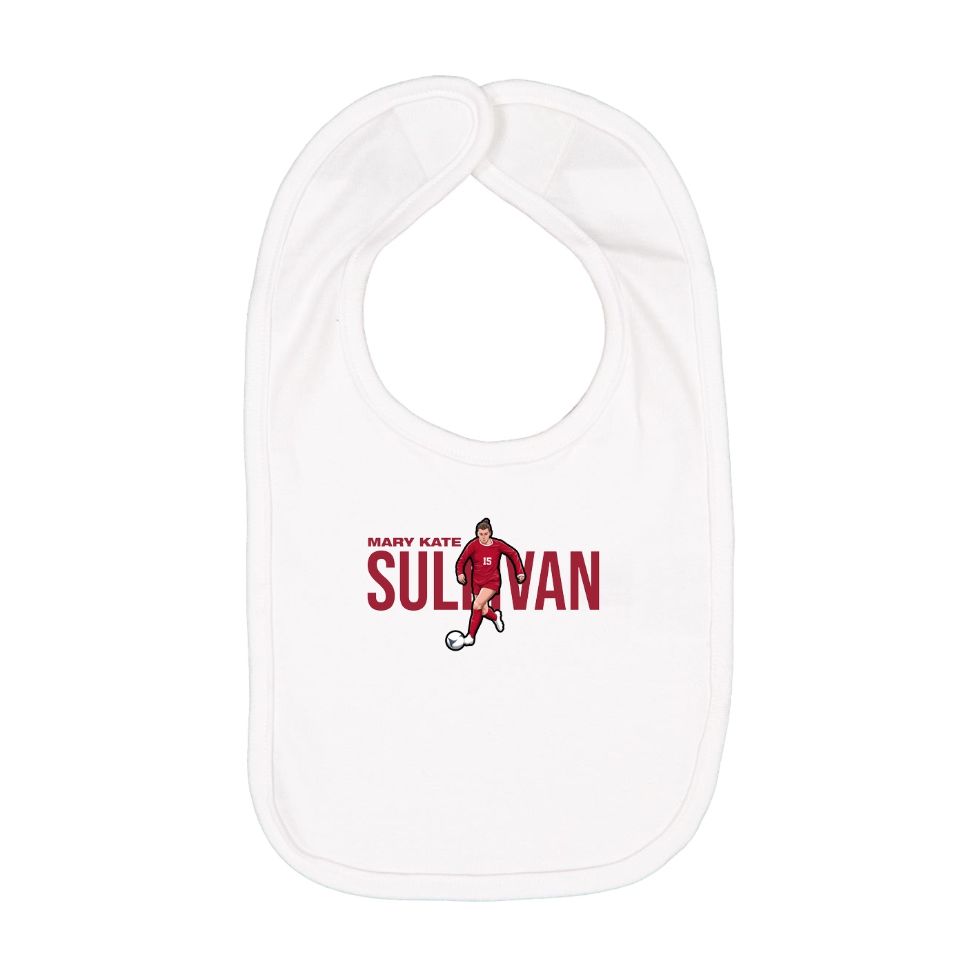 Infant Bib — Player Name in White