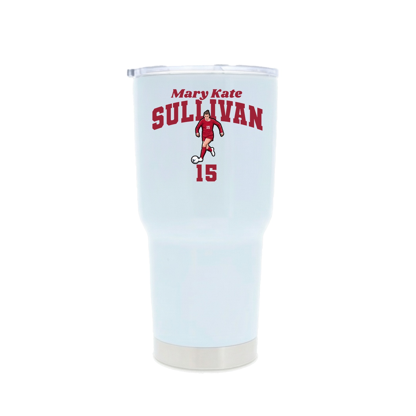 30oz Stainless Steel Tumbler — Signature Arch in White