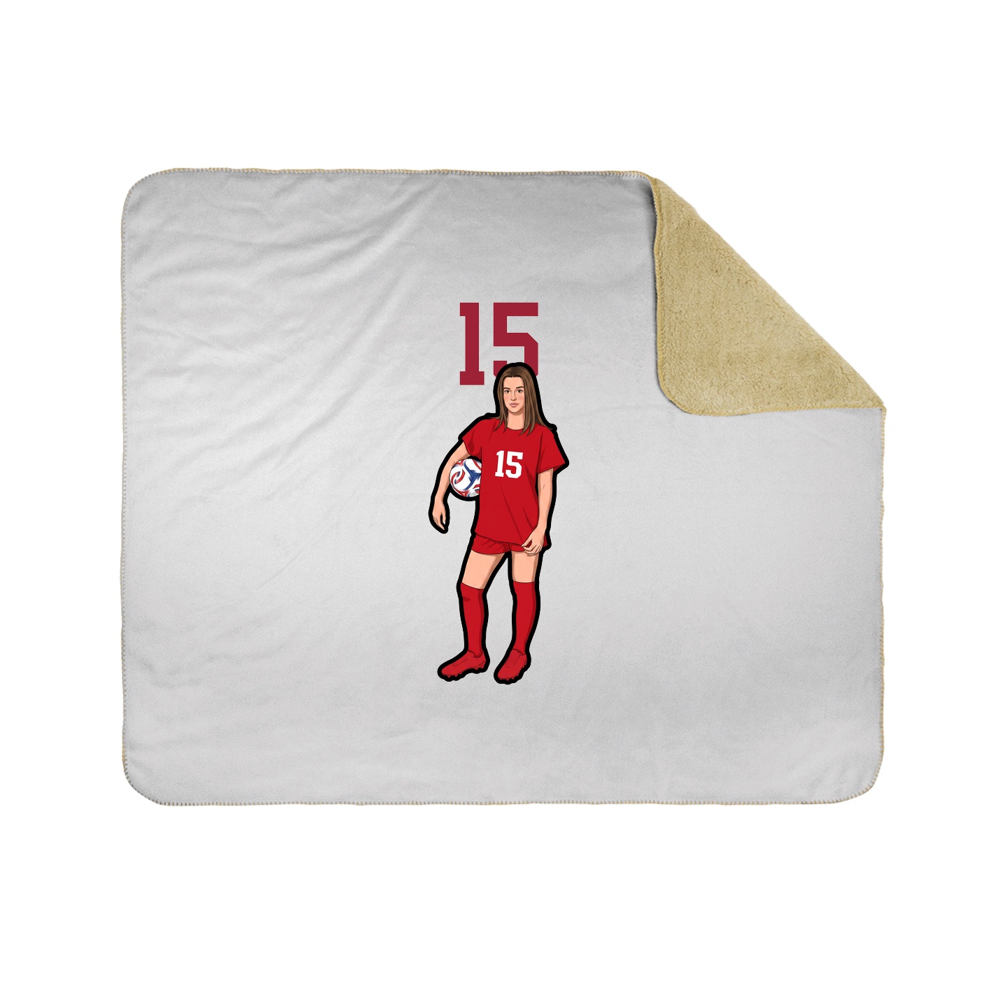 Throw Blanket — Number Top in White