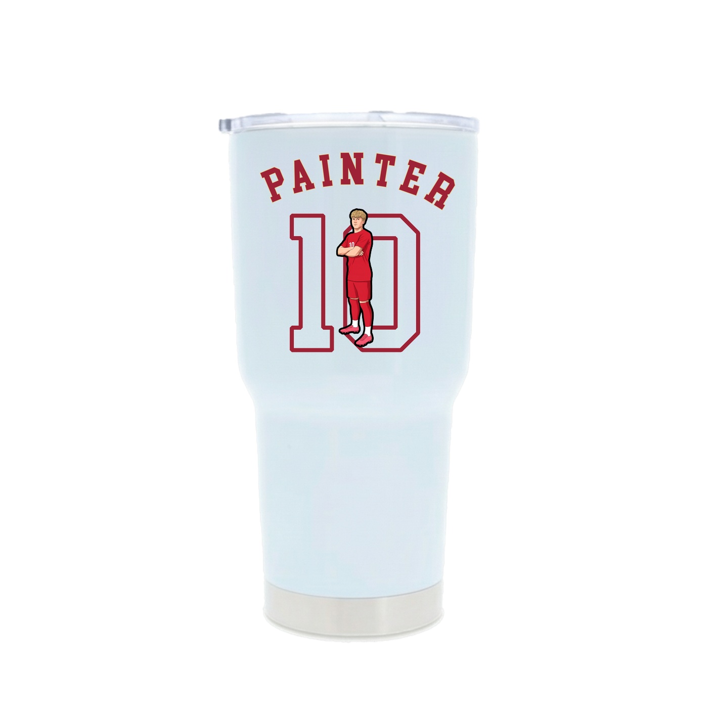 30oz Stainless Steel Tumbler — Shirsey Arch in White