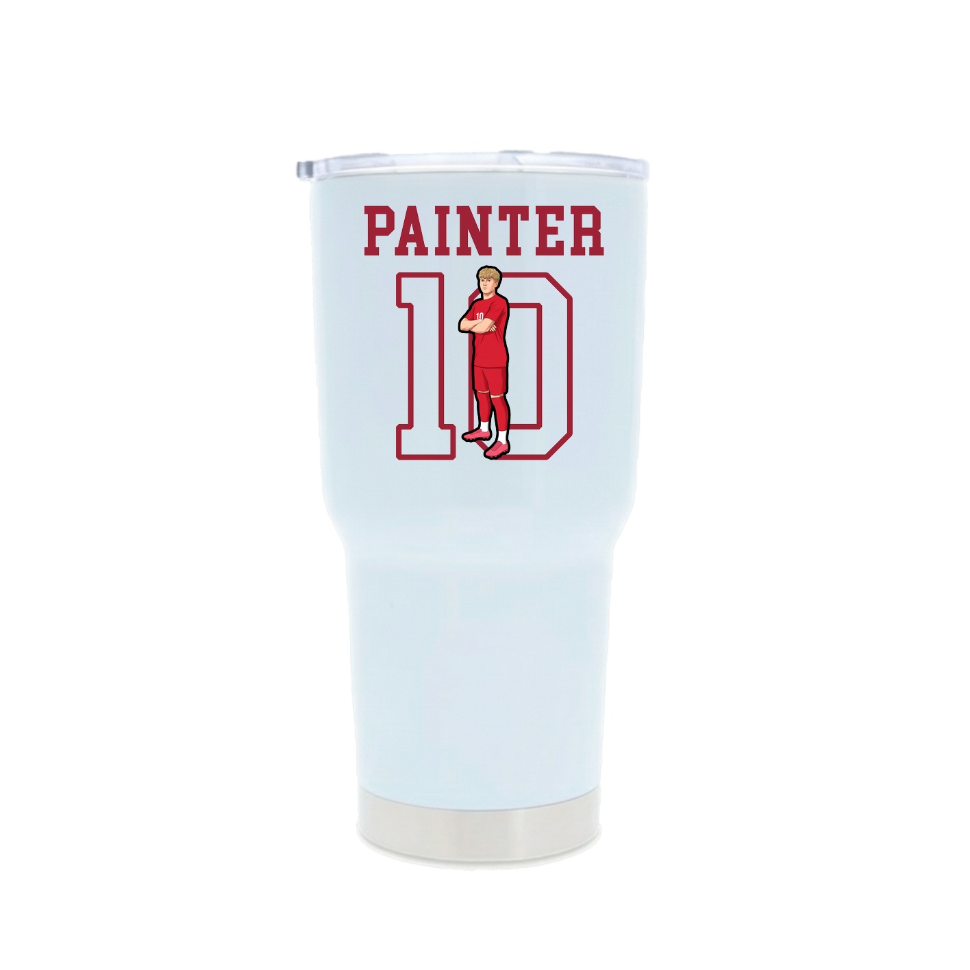 30oz Stainless Steel Tumbler — Shirsey in White