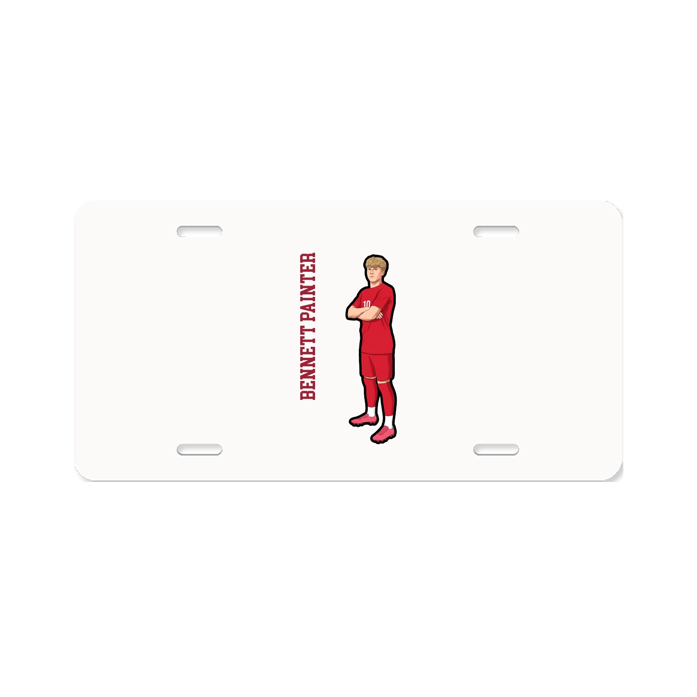 License Plate — Name Vertical in Classic