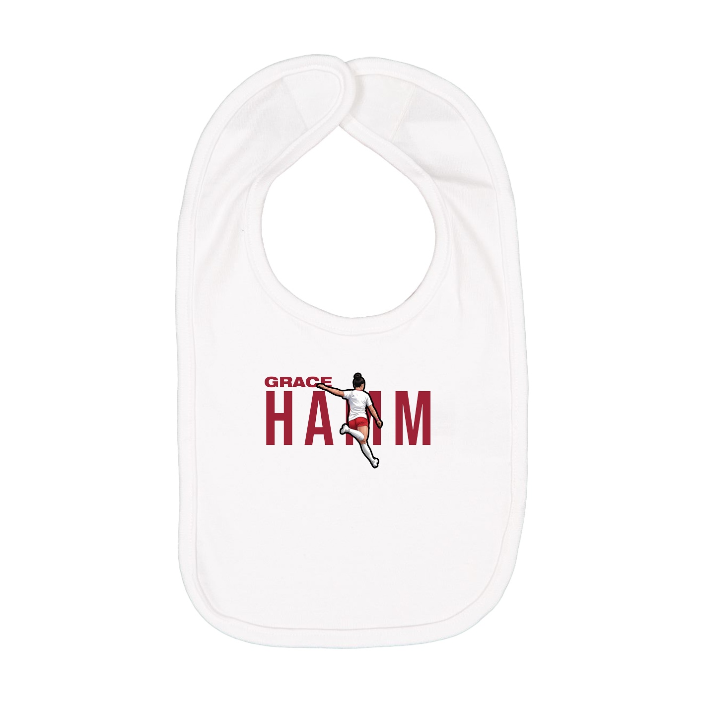 Infant Bib — Player Name in White