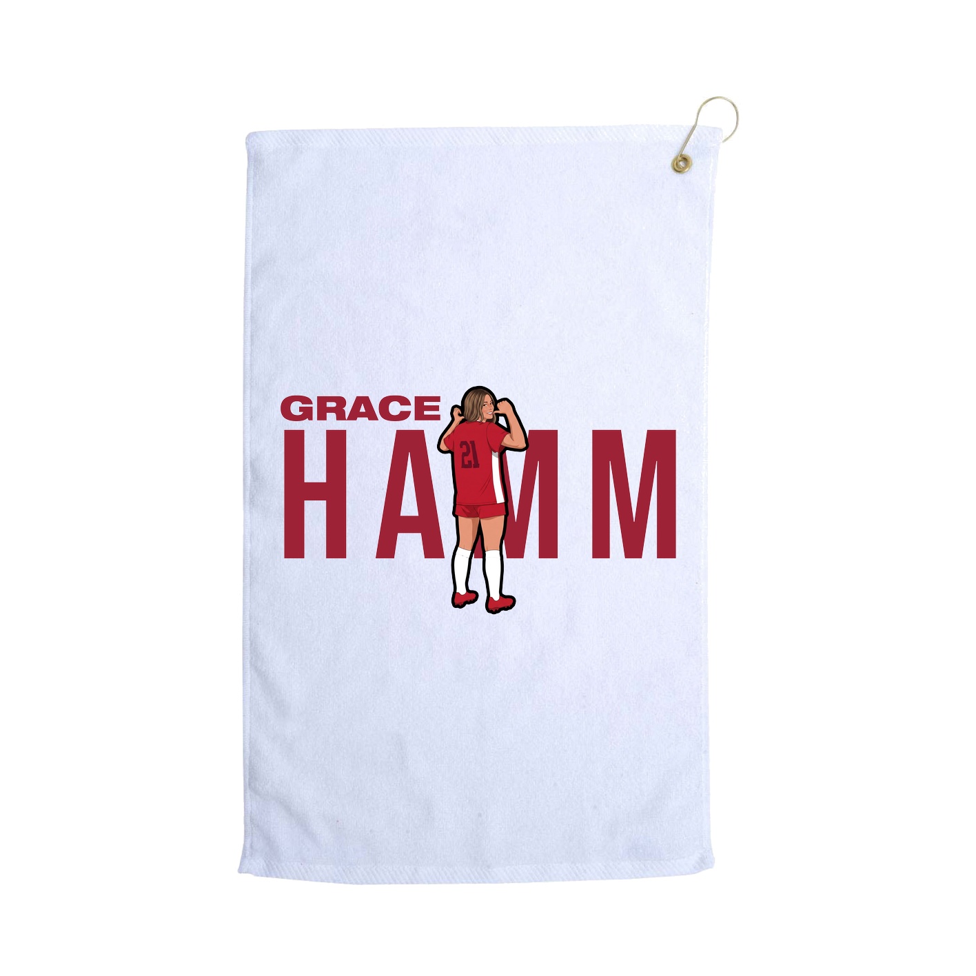 Golf Towel — Player Name in White
