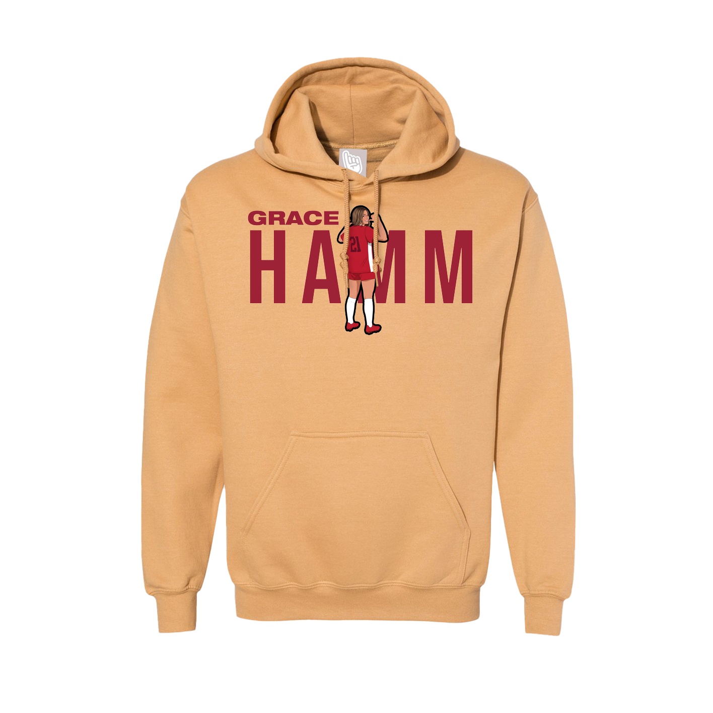 Hoodie — Player Name in Vegas Gold