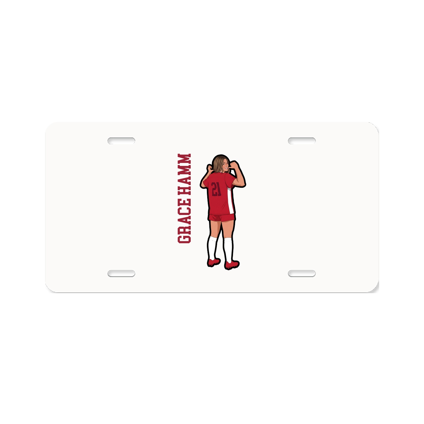License Plate — Name Vertical in Classic