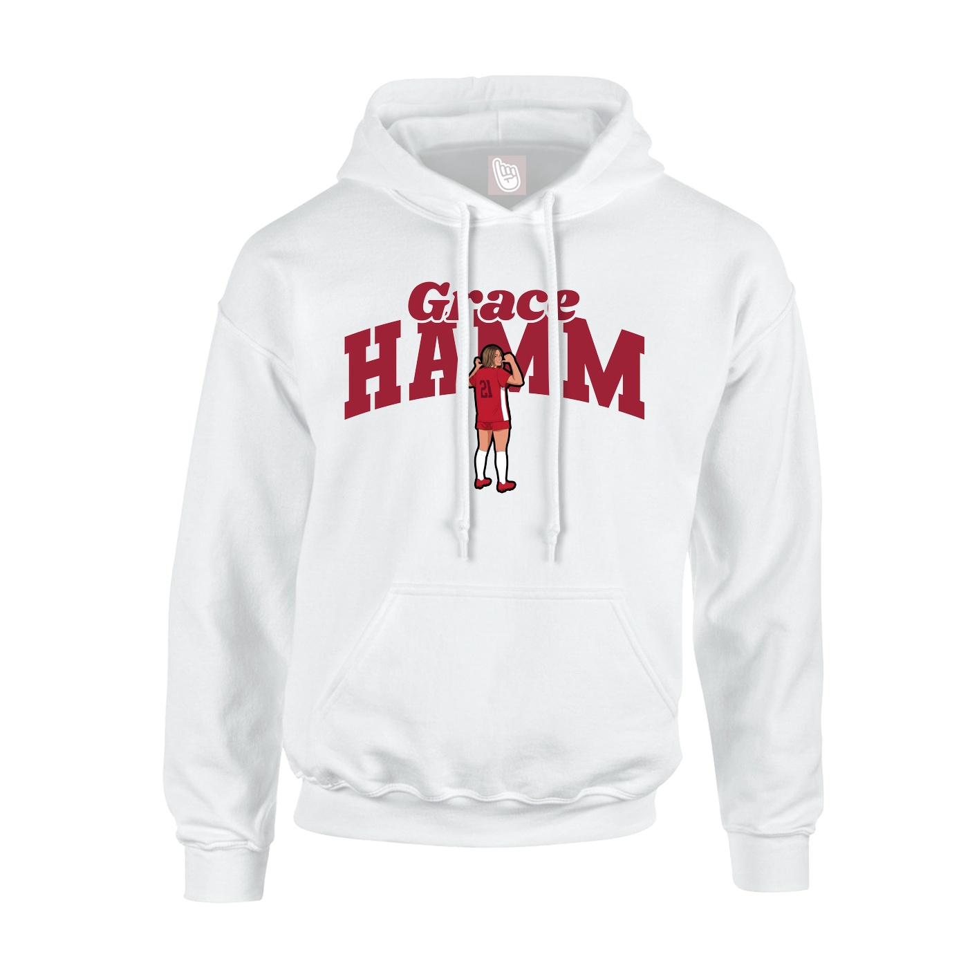 Youth Hoodie — Signature Arch in White