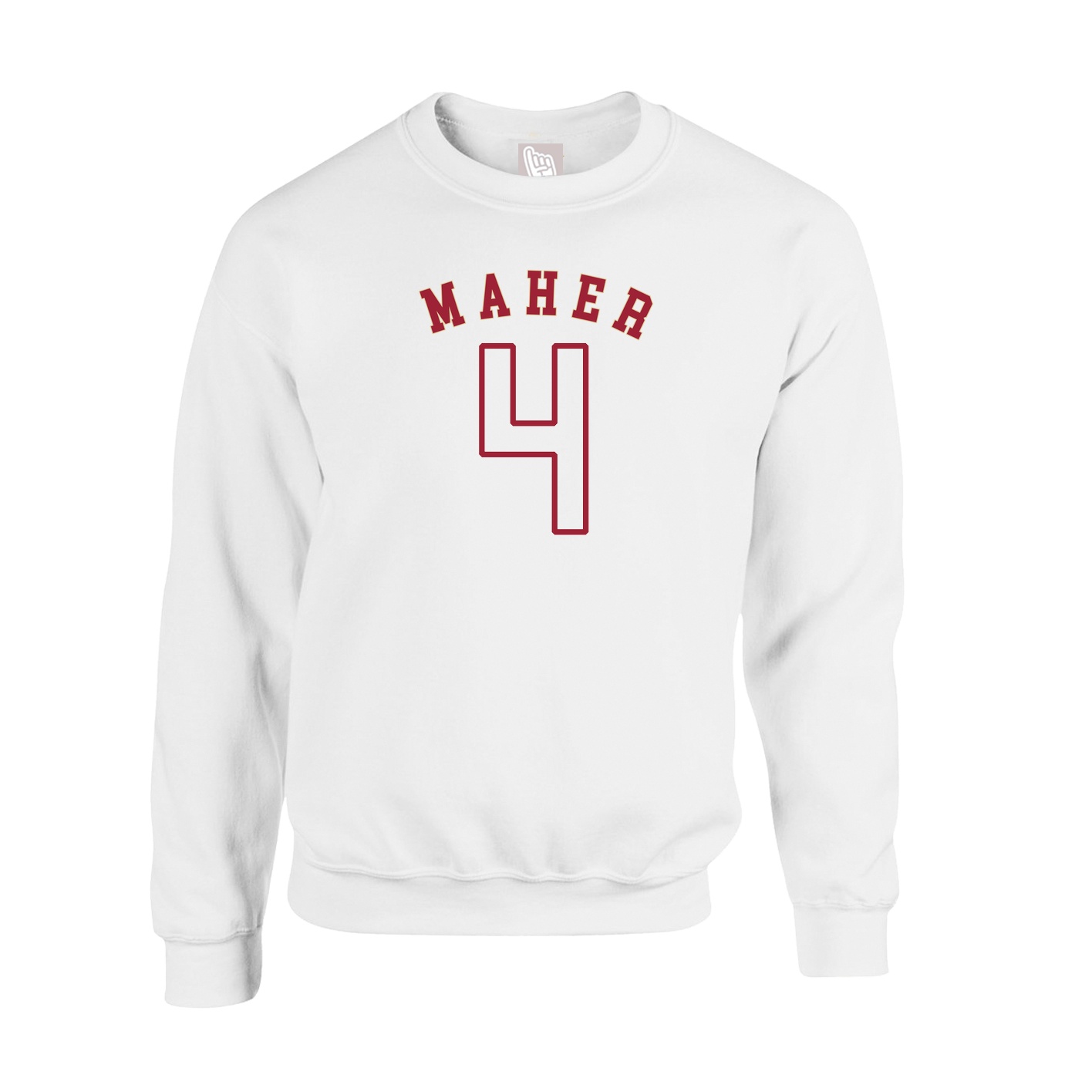 Fleece Crew — Shirsey Arch in White