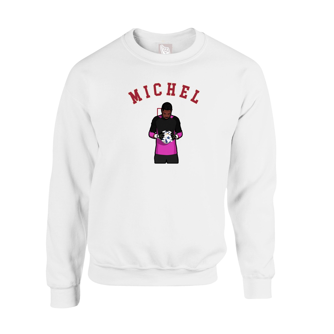 Fleece Crew — Shirsey Arch in White
