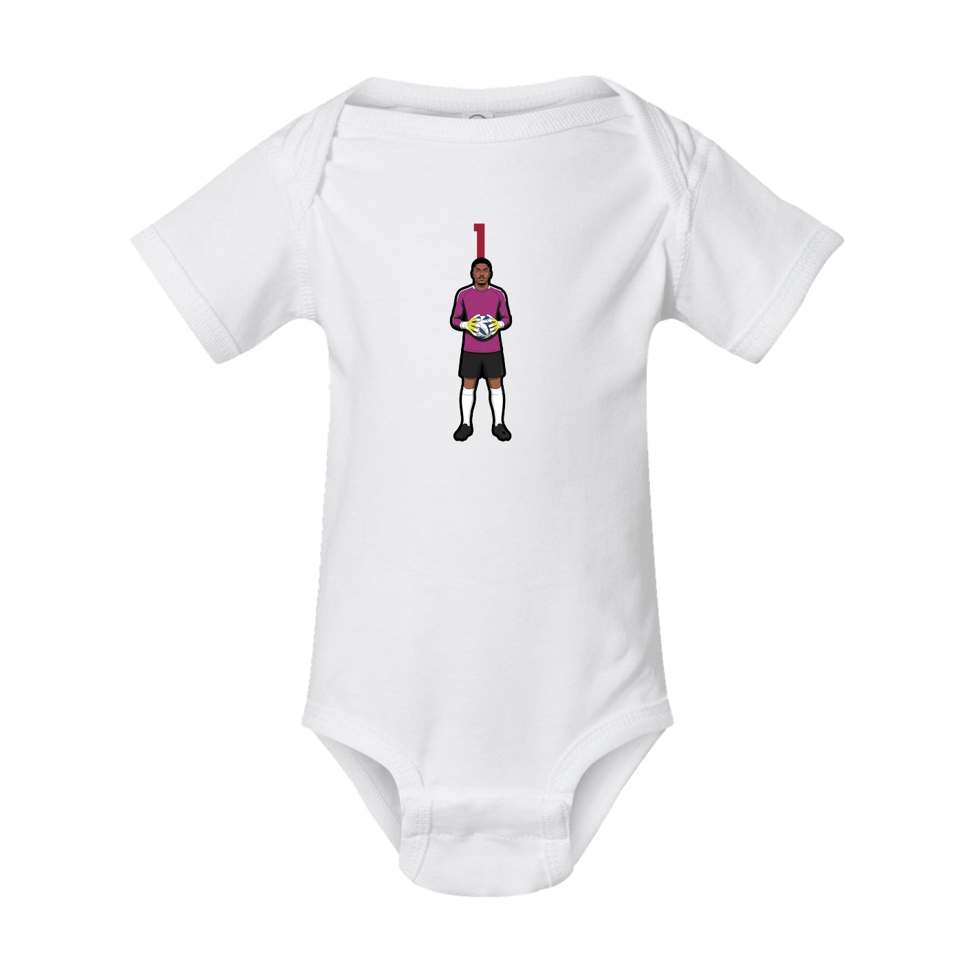 Baby Onesie — Number Top in White