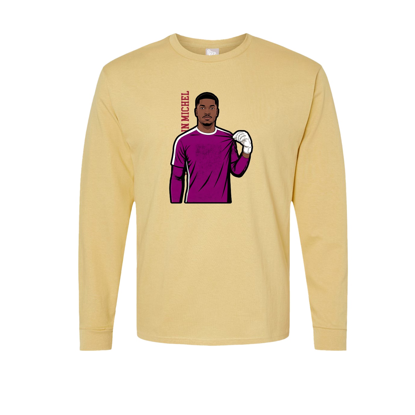 Long Sleeve Tee — Name Vertical in Vegas Gold
