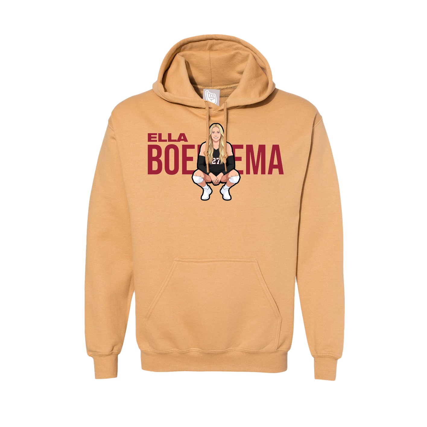 Hoodie — Player Name in Vegas Gold