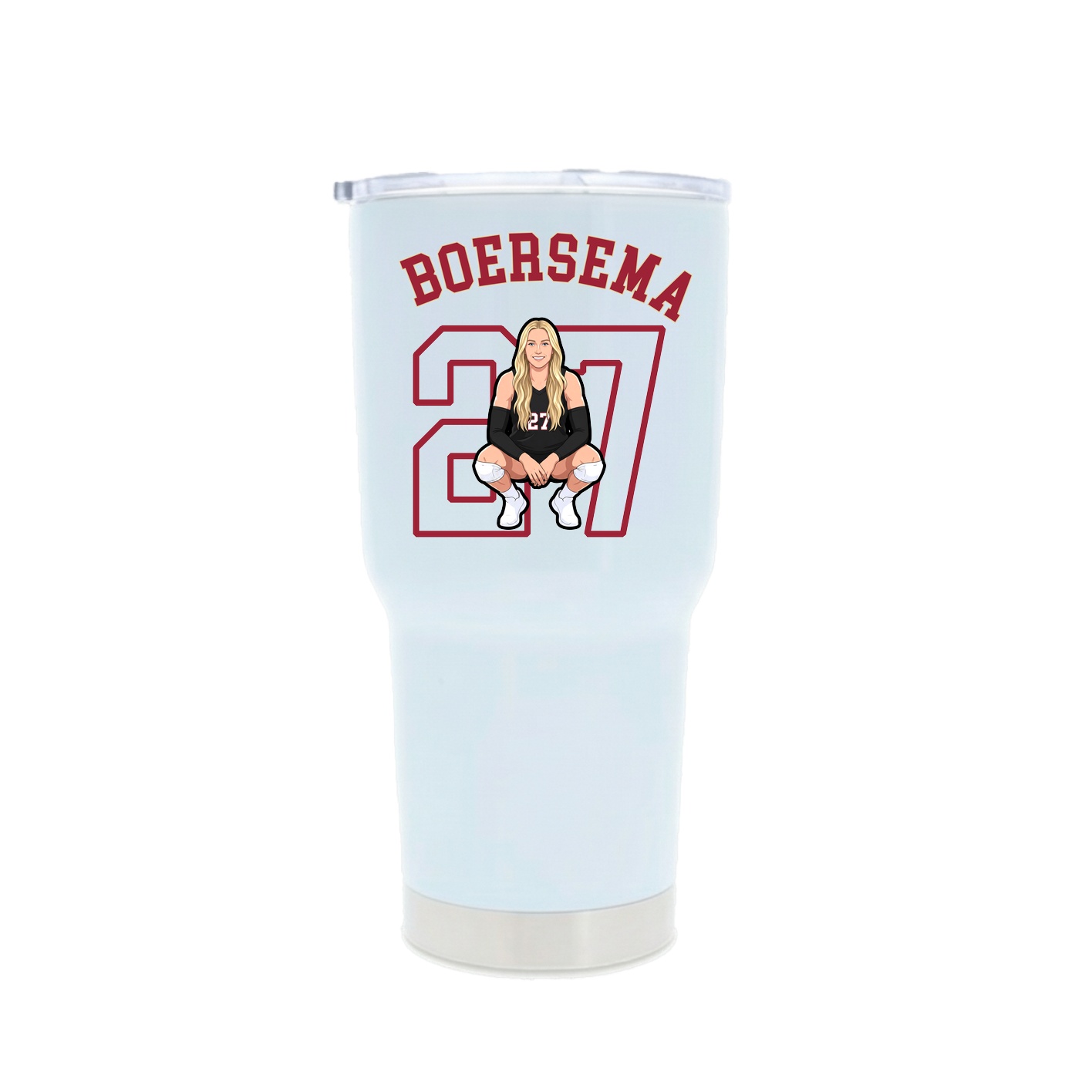 30oz Stainless Steel Tumbler — Shirsey Arch in White