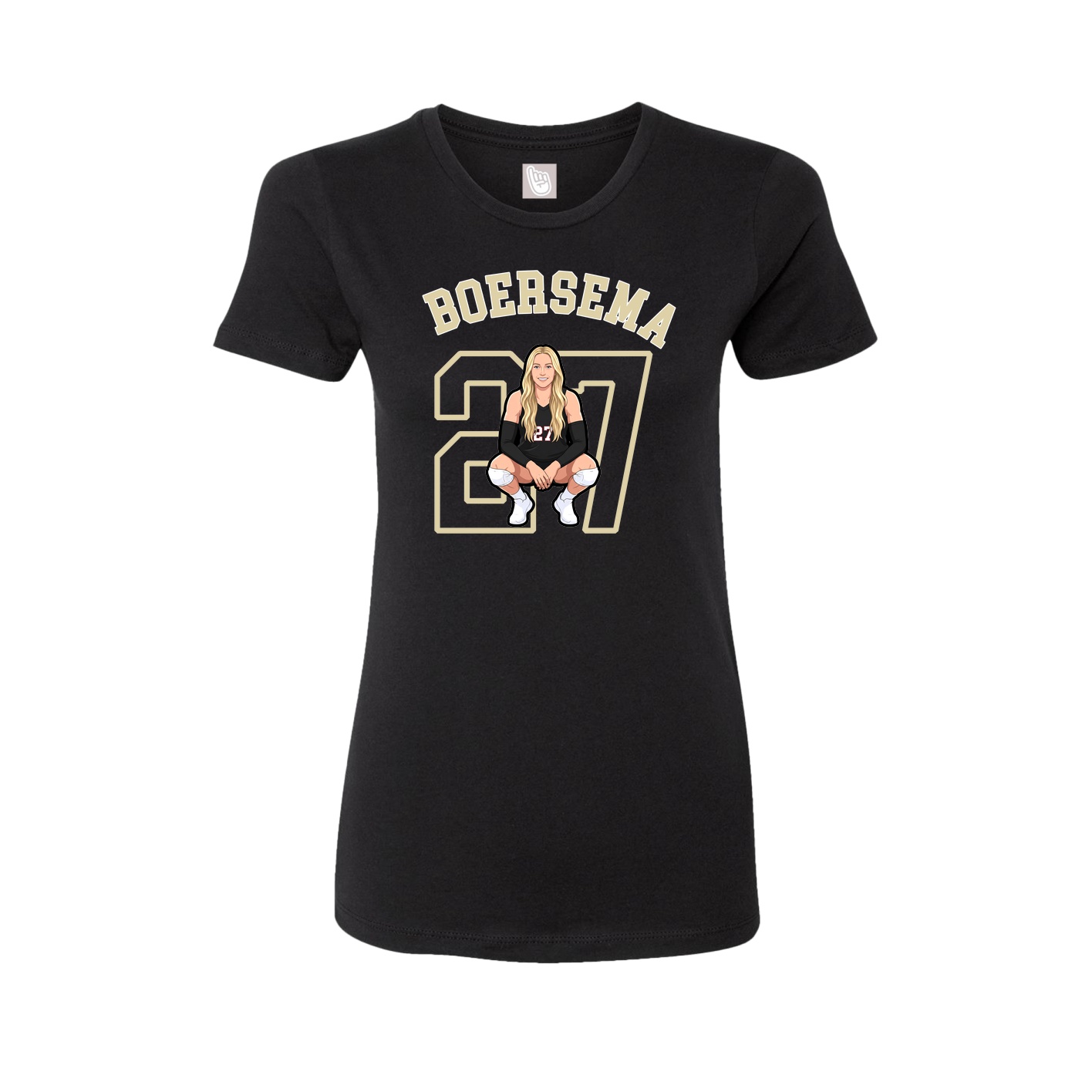 Fitted Women's Tee — Shirsey Arch in Black