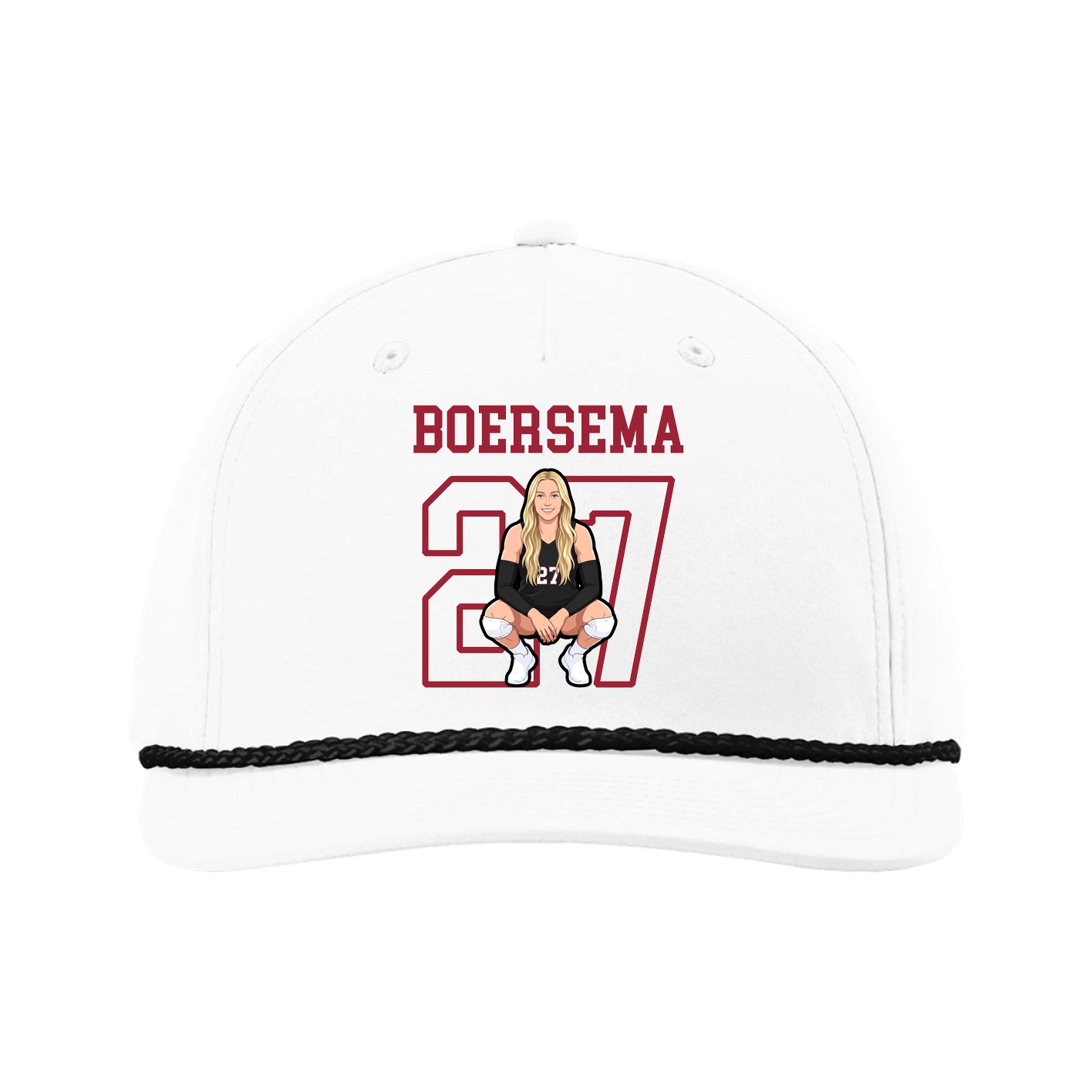 Five-Panel Classic Rope Cap — Shirsey in White