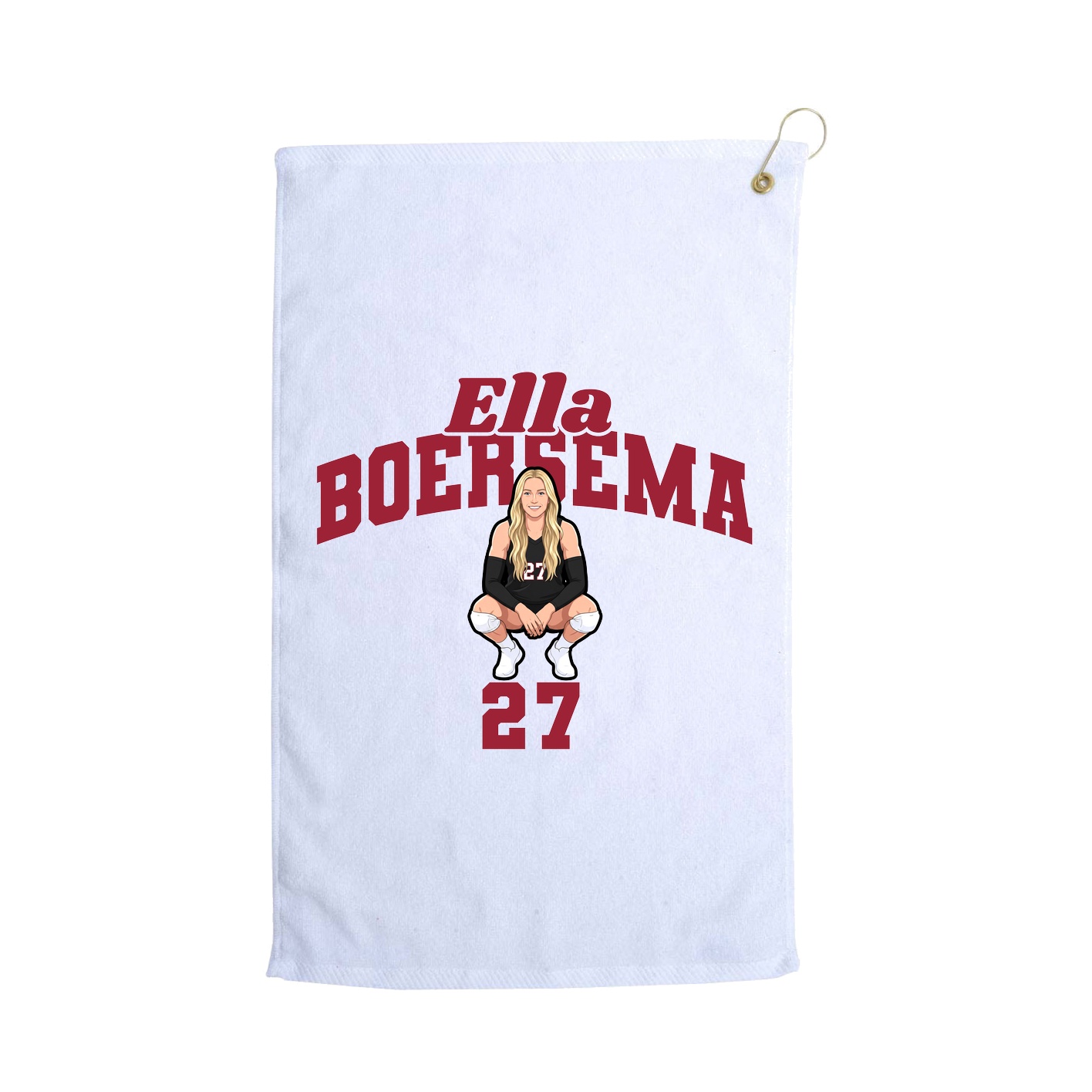 Golf Towel — Signature Arch in White