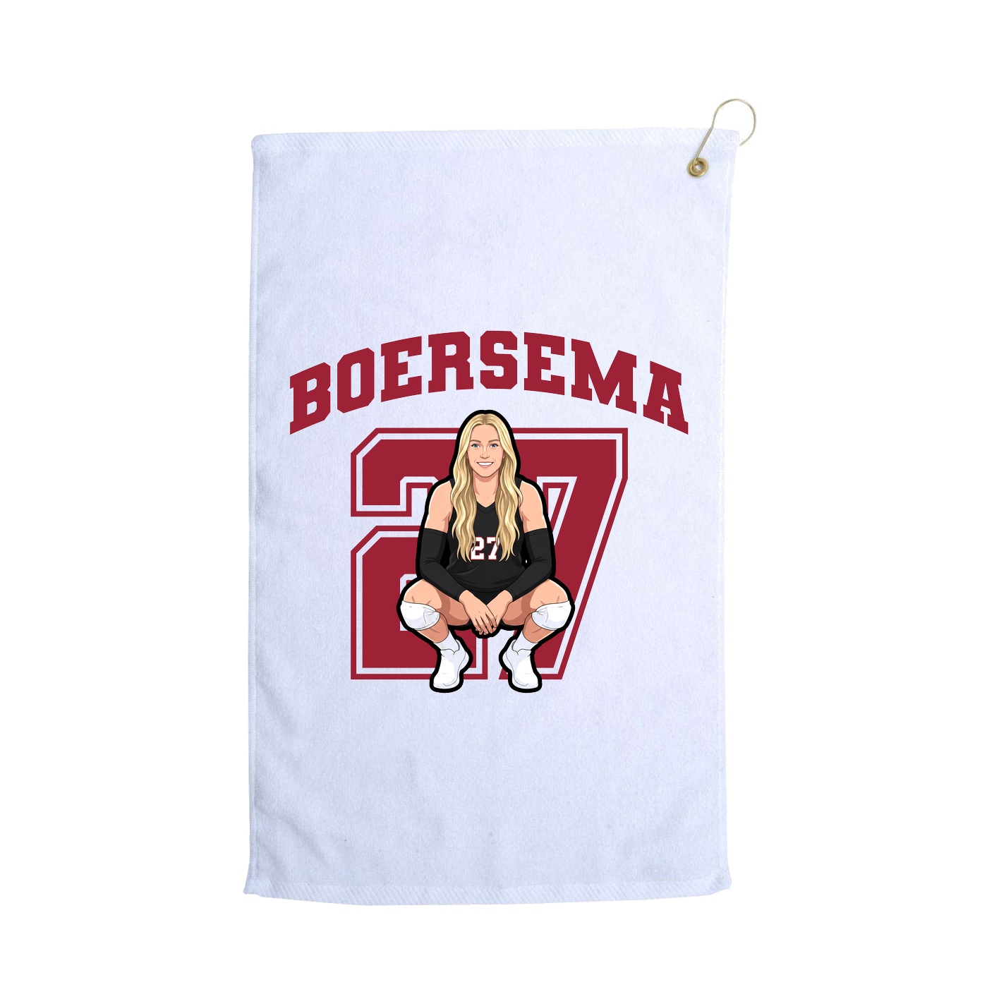 Golf Towel — Number in White