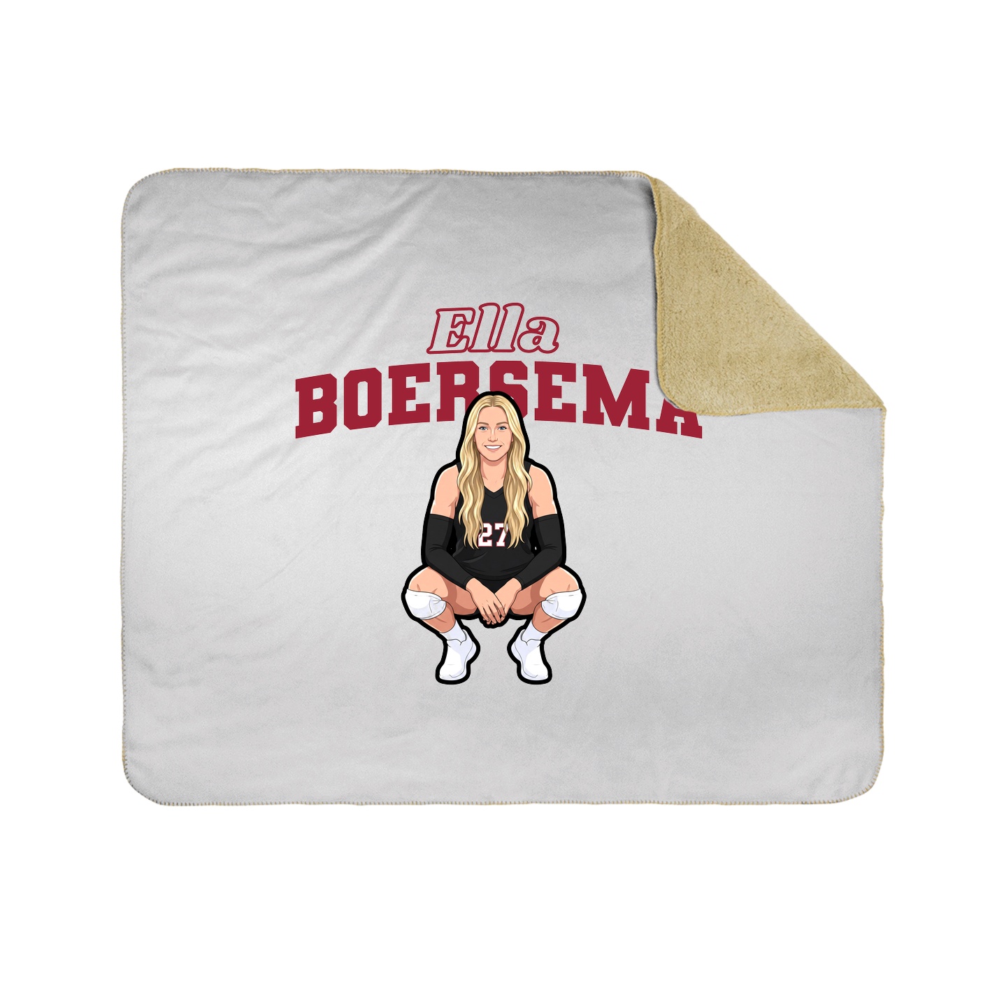 Throw Blanket — Name Arch in White
