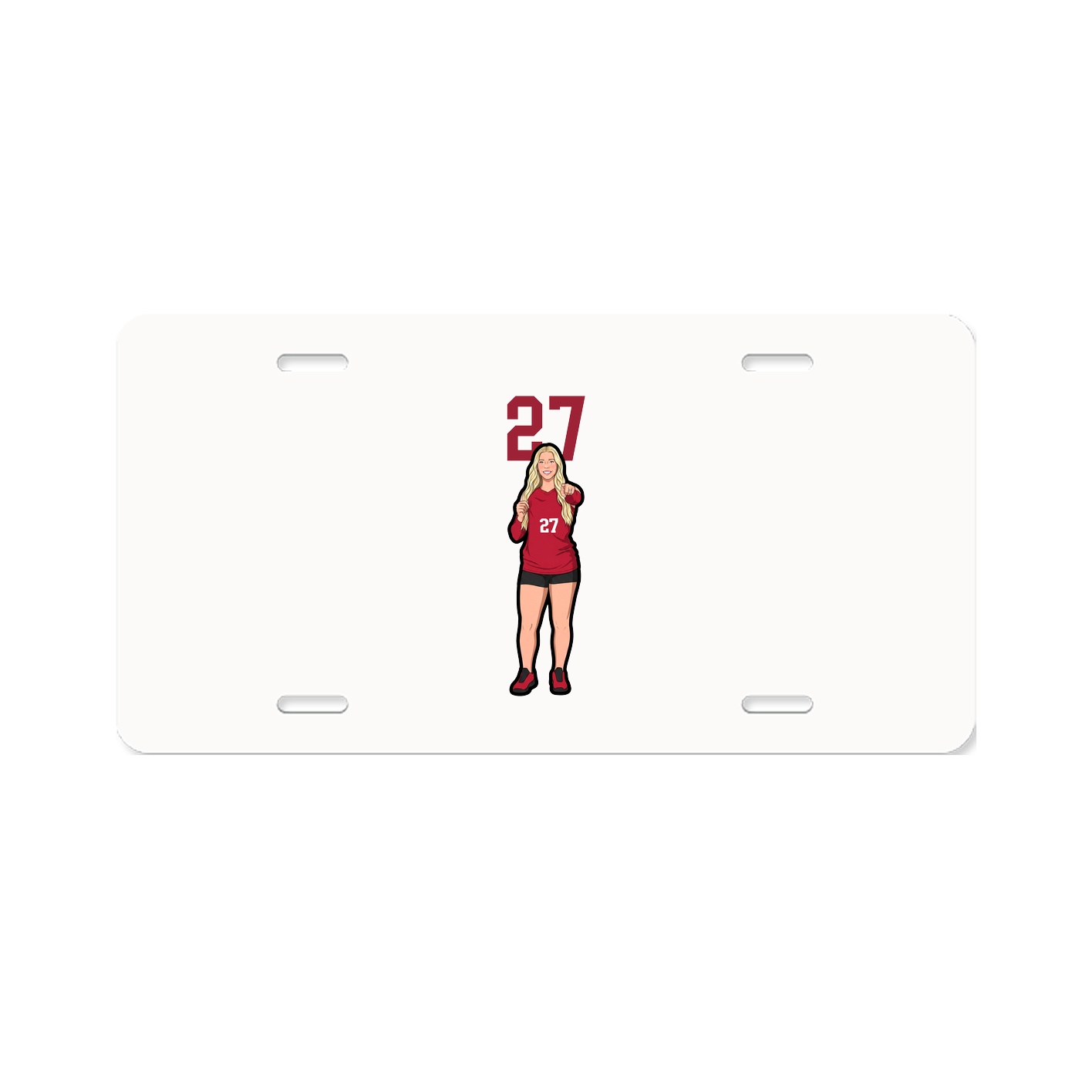 License Plate — Number Top in Classic