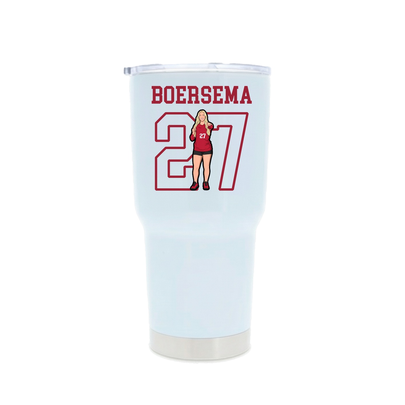 30oz Stainless Steel Tumbler — Shirsey in White