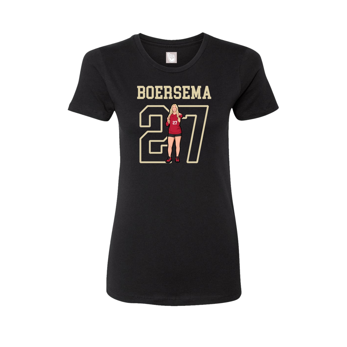 Fitted Women's Tee — Shirsey in Black