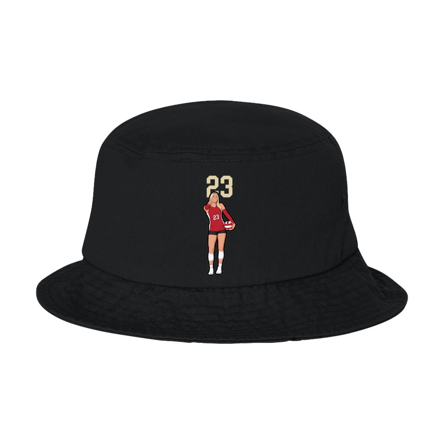 Bucket Cap — Number Top in Black