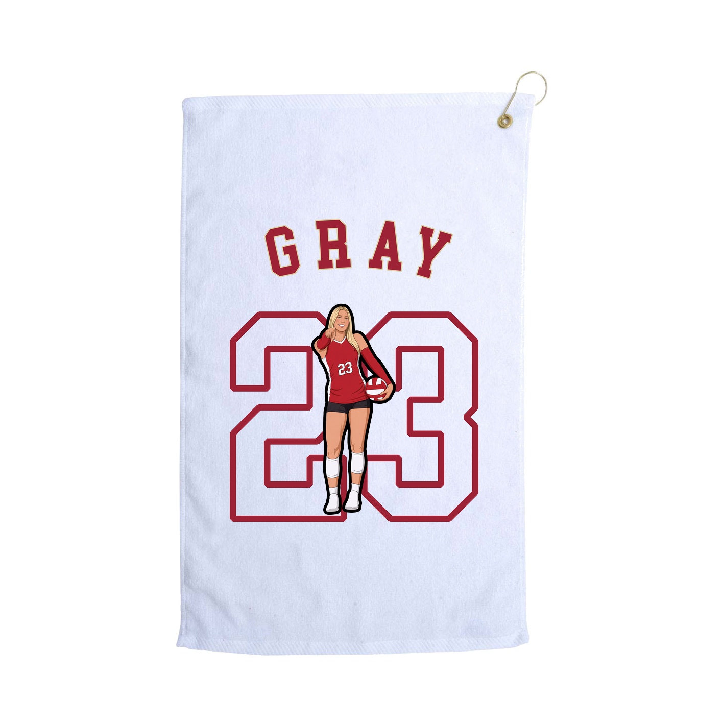 Golf Towel — Shirsey Arch in White